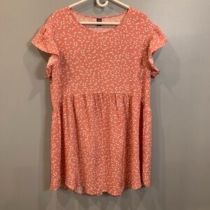 SHEIN Pink Flutter Sleeve Sundress Casual